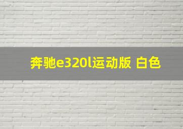 奔驰e320l运动版 白色